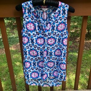 Crown & Ivy colorful sleeveless blouse